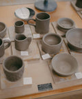 Pottery hand built and wheel thrown made by students during the pottery workshop 