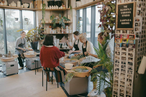 pottery workshop london the slightly curious studio